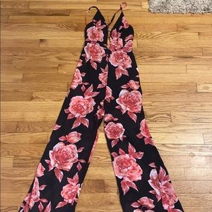 Floral long romper